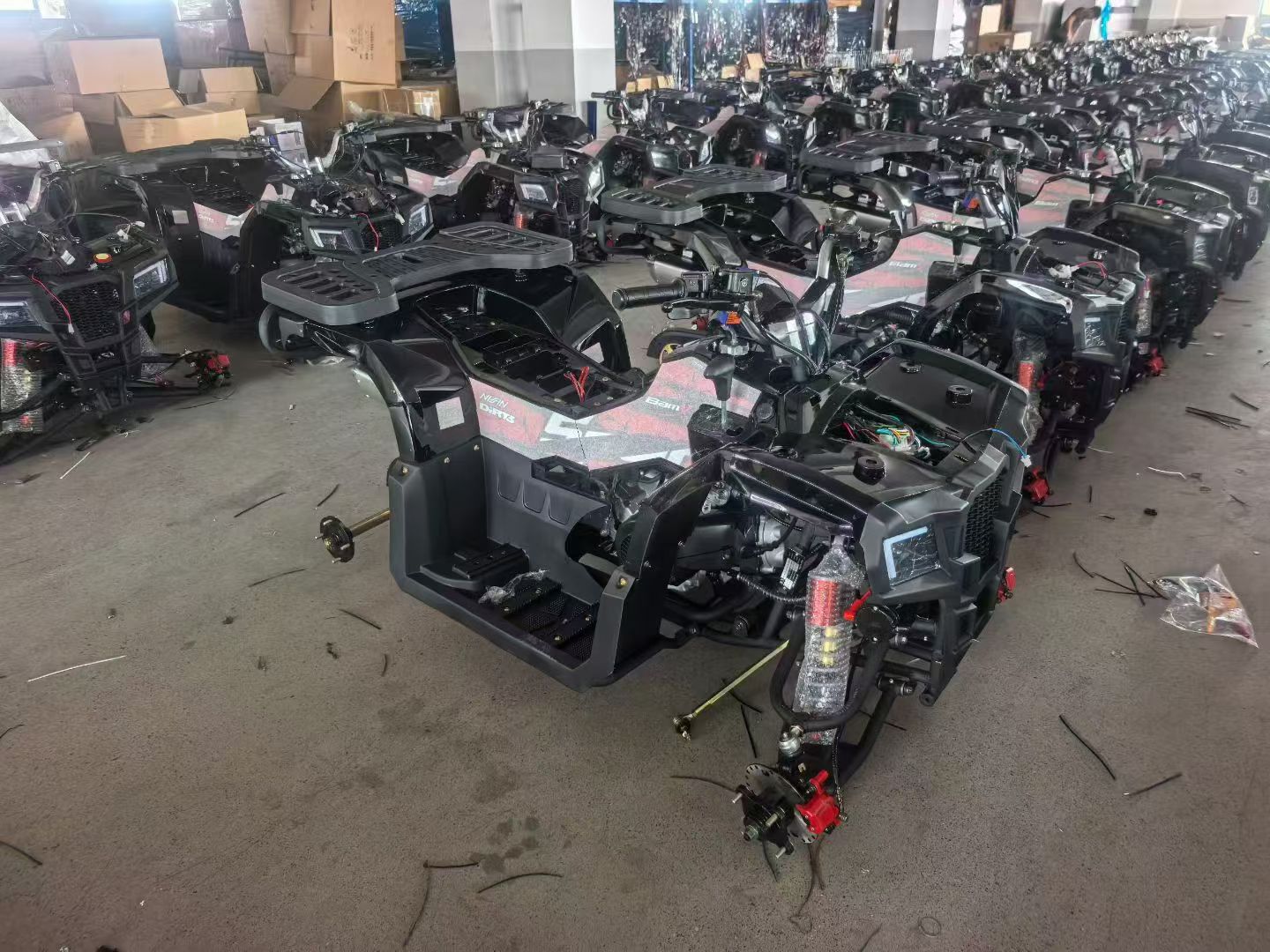 沙滩车工厂车间整车备货实拍